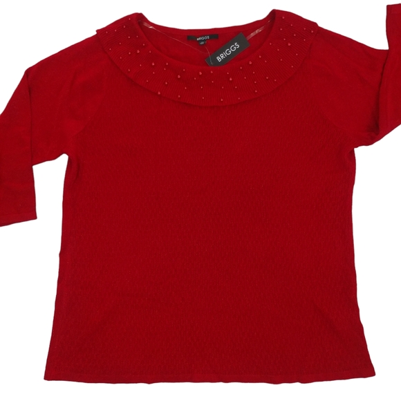 ⚡Briggs Plus Size Pearl Shimmer Sweater - Picture 6 of 10